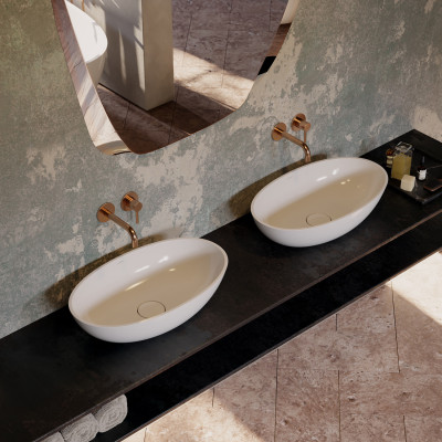 OMNIRES SHELL UMYWALKA NABLATOWA MARBLE+, 60X35 CM SHELLUNBP