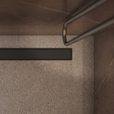 OMNIRES LOWFIX PRYSZNICOWY ODPŁYW LINIOWY, 60 CM LOWFIX60/G/BL