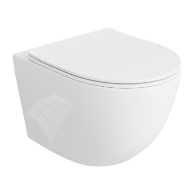 HOMELIKE Zestaw GEBERIT DUOFIXBASIC + przycisk delta chrom kwadratowy + miska WC Sinto 3.0 tornado