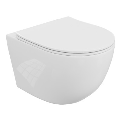 HOMELIKE Zestaw GEBERIT DUOFIXBASIC + przycisk delta chrom kwadratowy + miska WC Cliper 2.0 tornado