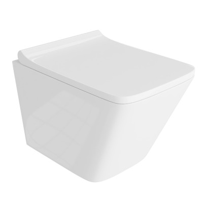 HOMELIKE Zestaw GEBERIT DUOFIXBASIC + przycisk delta chrom kwadratowy + miska WC Lago