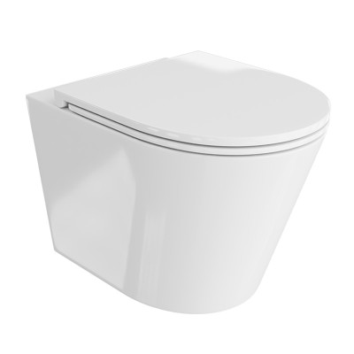 HOMELIKE Zestaw GEBERIT DUOFIXBASIC + przycisk delta chrom okrągły + miska WC Galve 3.0 tornado