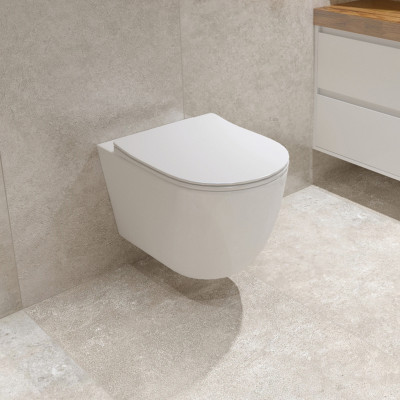 HOMELIKE Zestaw wc 4 w 1 Cliper 2.0 tornado + przycisk gunmetal prostokątny (101.3.6)