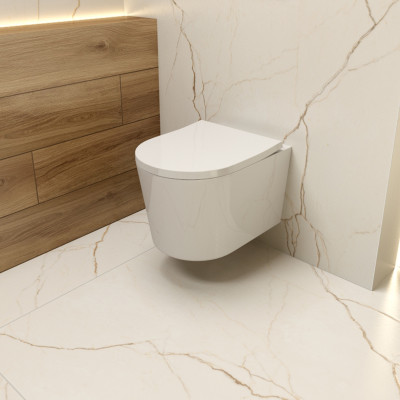 HOMELIKE Zestaw wc 4 w 1 Versoni 3.0 tornado + przycisk gunmetal prostokątny (101.3.6)