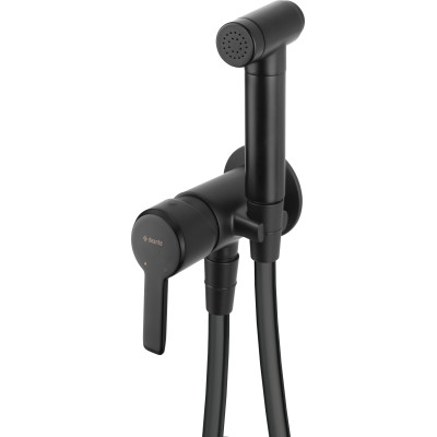 Deante Arnika Nero bateria bidetowa podtynkowa ze słuchawką typu bidetta czarny mat BQAN34M