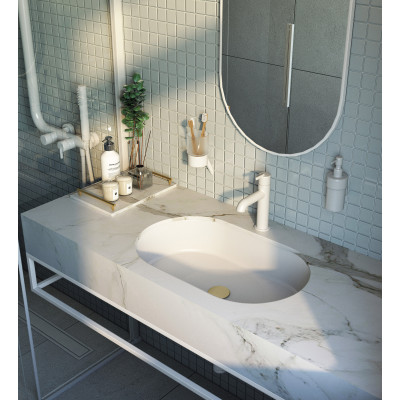 Deante Silia umywalka 58x39 cm owalna podblatowa biała CQS_AU6U