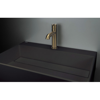 Deante Silia bateria umywalkowa stojąca złota BQSR20M