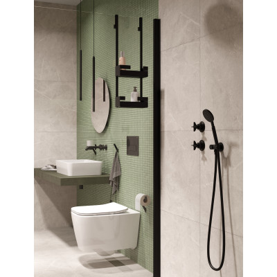 Deante Mokko półka na kabinę czarny mat ADMN54K