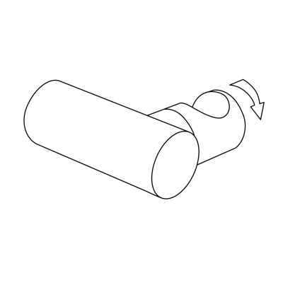 Deante Round uchwyt prysznicowy titanium ANRD21U