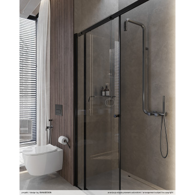 Deante Silia bateria bidetowa podtynkowa titanium BQS_D34M
