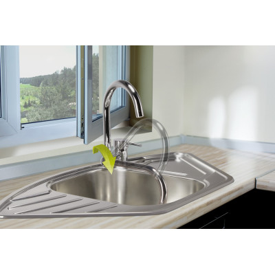 Deante Aster bateria kuchenna stojąca chrom BCA_061M