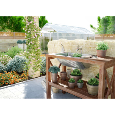 Deante komora gospodarcza 53,3x43,3 cm stalowa ZYK_0100