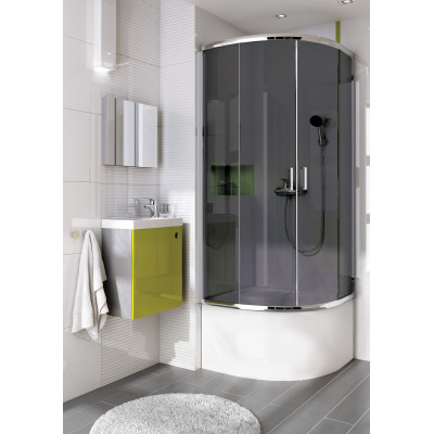 Deante Deep brodzik 90x90 cm półokrągły biały KTD041B