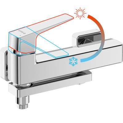 Deante Blur bateria wannowo-prysznicowa ścienna chrom BQL_012M