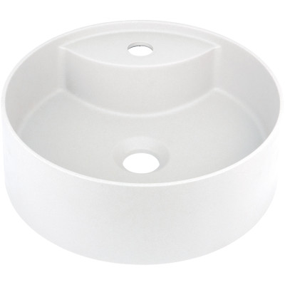 Deante Silia umywalka 36x36 cm okrągła nablatowa biała CQS_AU4B