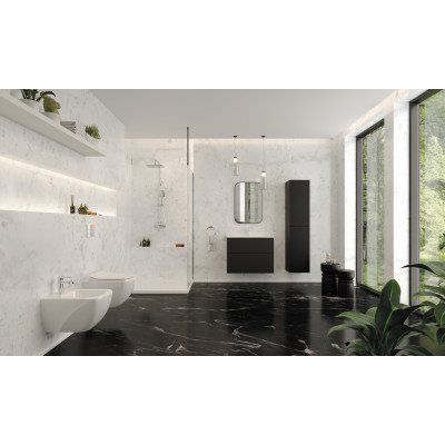 Deante Mokko lustro 50x75 cm prostokątne czarny ADMN801