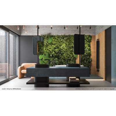 Deante Mokko lustro 50x75 cm prostokątne czarny ADMN801