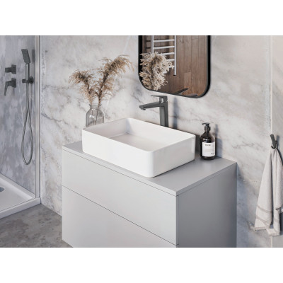 Deante Mokko lustro 50x75 cm prostokątne czarny ADMN801