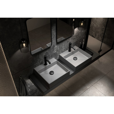 Deante Mokko lustro 50x75 cm prostokątne czarny ADMN801