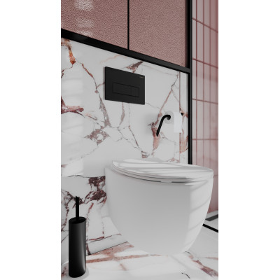 Deante Silia Nero uchwyt na papier toaletowy czarny mat ADIN211