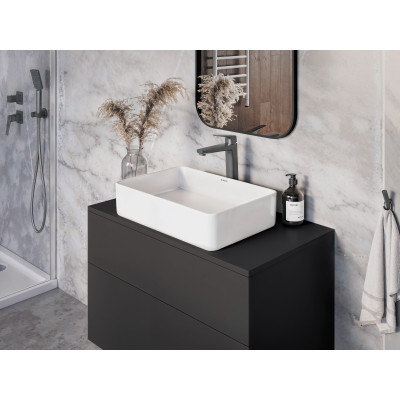 Deante Blur zestaw prysznicowy podtynkowy z deszczownicą grafitowy NQL_D9YK