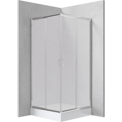 Deante Funkia kabina prysznicowa 90x90 cm kwadratowa chrom połysk/szkło matowe KYC_641K