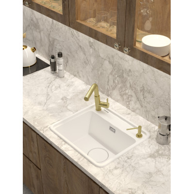 Deante Silia bateria kuchenna stojąca złoty szczotkowany BQS_R73M