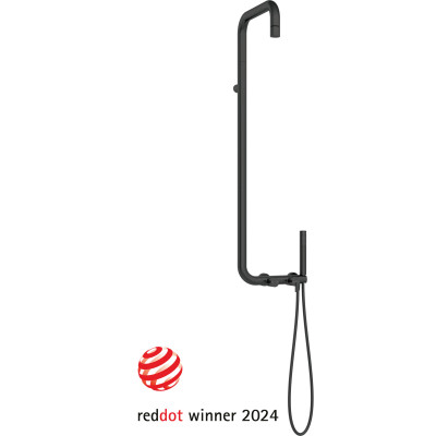 Deante Silia zestaw prysznicowy ścienny z deszczownicą czarny NQS_N4XM