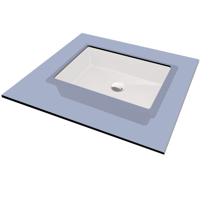 Deante Correo umywalka 50x35 cm prostokątna wpuszczana-podblatowa biała CQR_AU5U