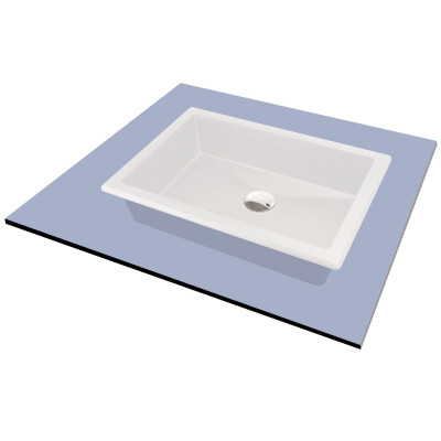 Deante Correo umywalka 50x35 cm prostokątna wpuszczana-podblatowa biała CQR_AU5U
