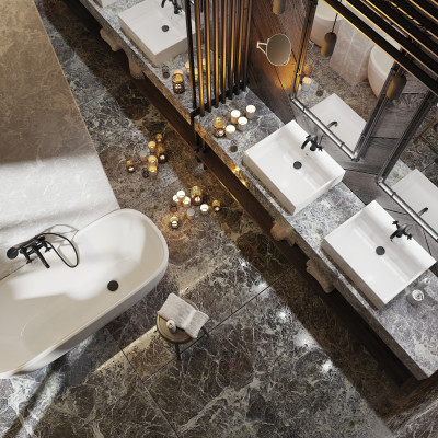 Deante Temisto bateria wannowo-prysznicowa ścienna czarna BQTN11D