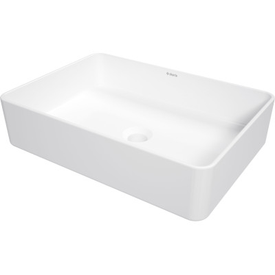 Deante Square umywalka 50,5x35,5 cm prostokątna nablatowa biała CGS_6U5S