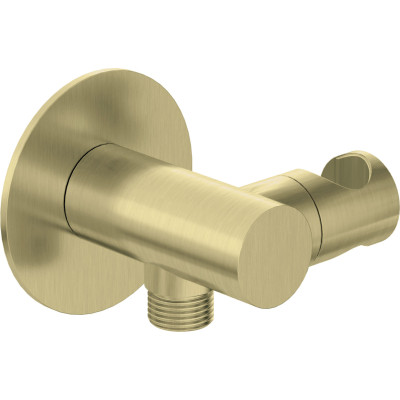 Deante Silia przyłącze kątowe z uchwytem złoty szczotkowany NQSR57K