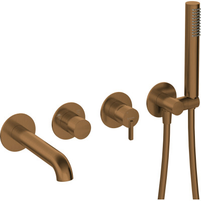 Deante Silia bateria wannowo-prysznicowa podtynkowa brąz szczotkowany BQS_C18P