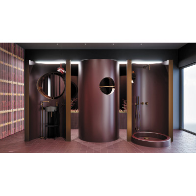 Deante Silia konsola podumywalkowa 36x36x84 cm czarna CKS_N36A