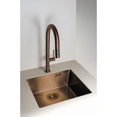 Deante Olfato zlewozmywak stalowy 50,5x45 cm brąz szczotkowany ZPO_C10A