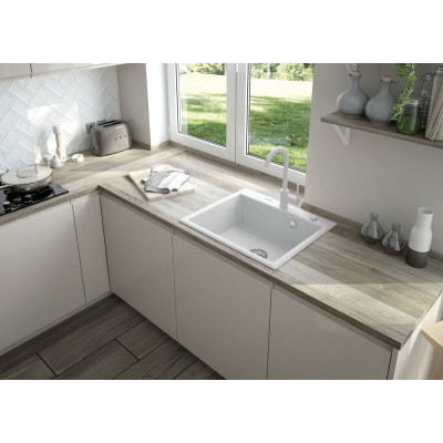 Deante Andante zlewozmywak granitowy 60x52 cm biały ZQN_A103