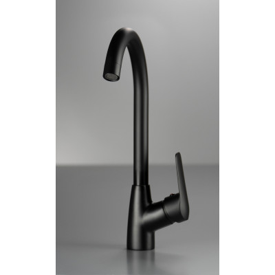 Deante Neo Boro bateria kuchenna stojąca czarna BMON62M