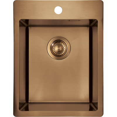 Deante Olfato zlewozmywak stalowy 50,5x39 cm brąz szczotkowany ZPO_C10E