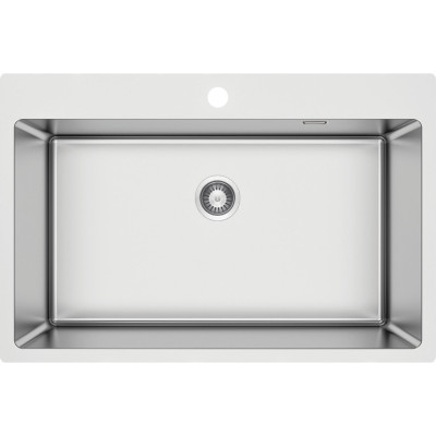 Deante Olfato zlewozmywak stalowy z syfonem 76x50,5 cm stal ZPO_010C