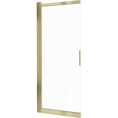 Deante Prizma parawan nawannowy 98,1 cm 2-częściowy złoty szczotkowany/szkło przezroczyste KTJ_R73R