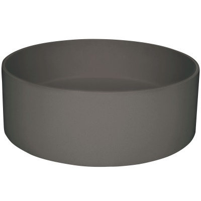 Deante Silia umywalka 36x36 cm okrągła nablatowa antracyt CQS_TU4S