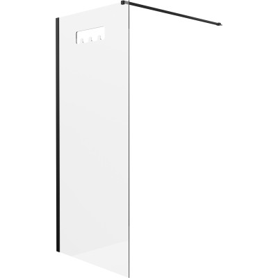 Deante Mokko Walk-In Nero ścianka prysznicowa 90 cm czarny mat/szkło przezroczyste KQMN39P
