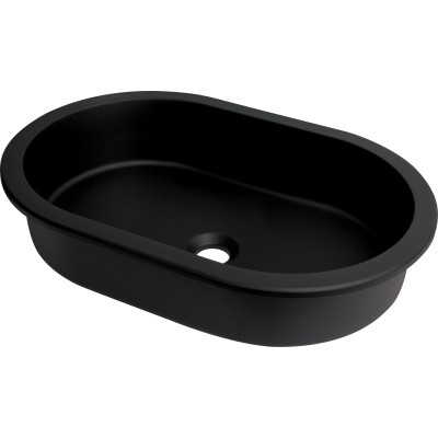 Deante Silia umywalka 58,8x39 cm owalna podblatowa czarna CQS_NU6U