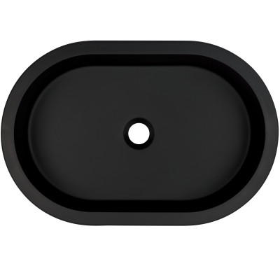 Deante Silia umywalka 58,8x39 cm owalna podblatowa czarna CQS_NU6U