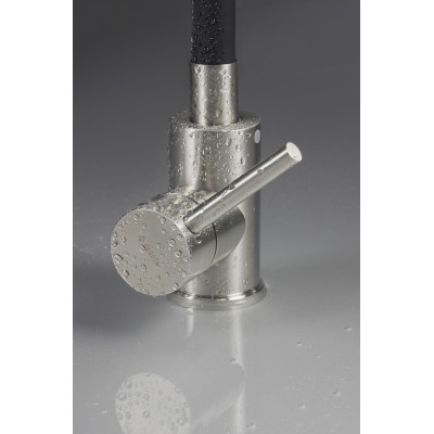 Deante Luno bateria kuchenna stojąca stal-czarna BOC_B740