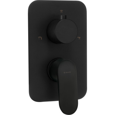 Deante Alpinia bateria wannowo-prysznicowa podtynkowa czarny mat BXYNGAM