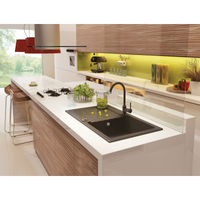 Deante Nemezja bateria kuchenna stojąca grafit/chrom BEN262M