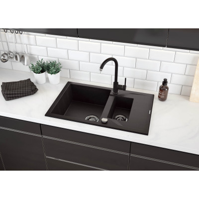 Deante Nemezja bateria kuchenna stojąca grafit/chrom BEN262M