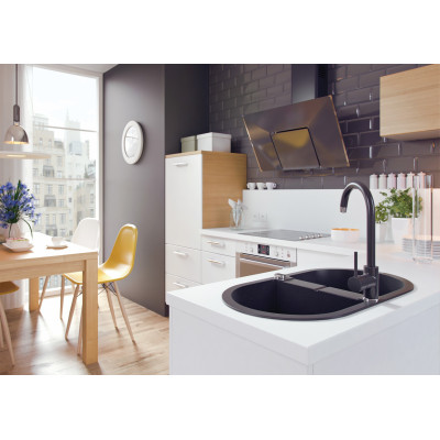 Deante Nemezja bateria kuchenna stojąca grafit/chrom BEN262M